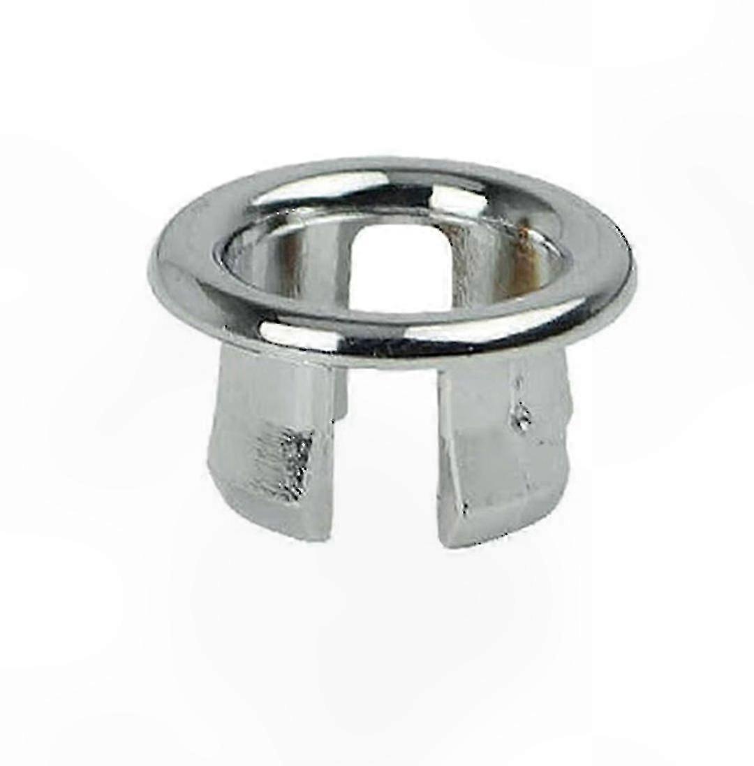 2-Pack Round Sink Overflow Cover for Bathroom Basin Drain Hole Cap Replacement