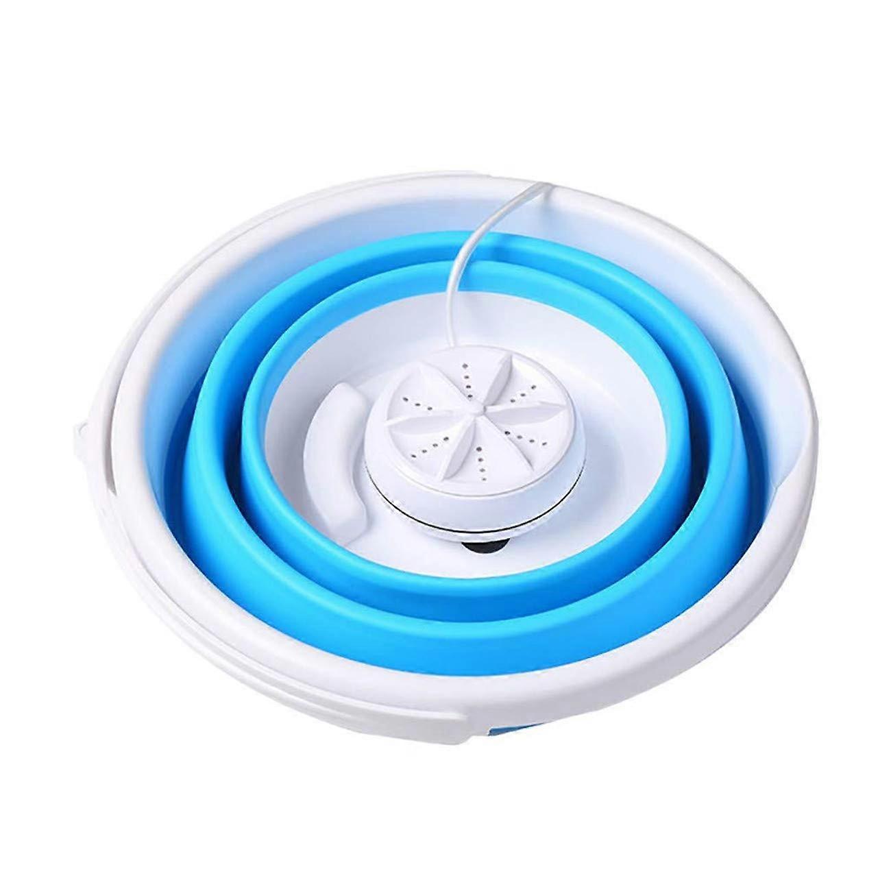 3in1 Foldable Mini Washing Machine, Portable Travel Cleaner, 10 L (Blue)
