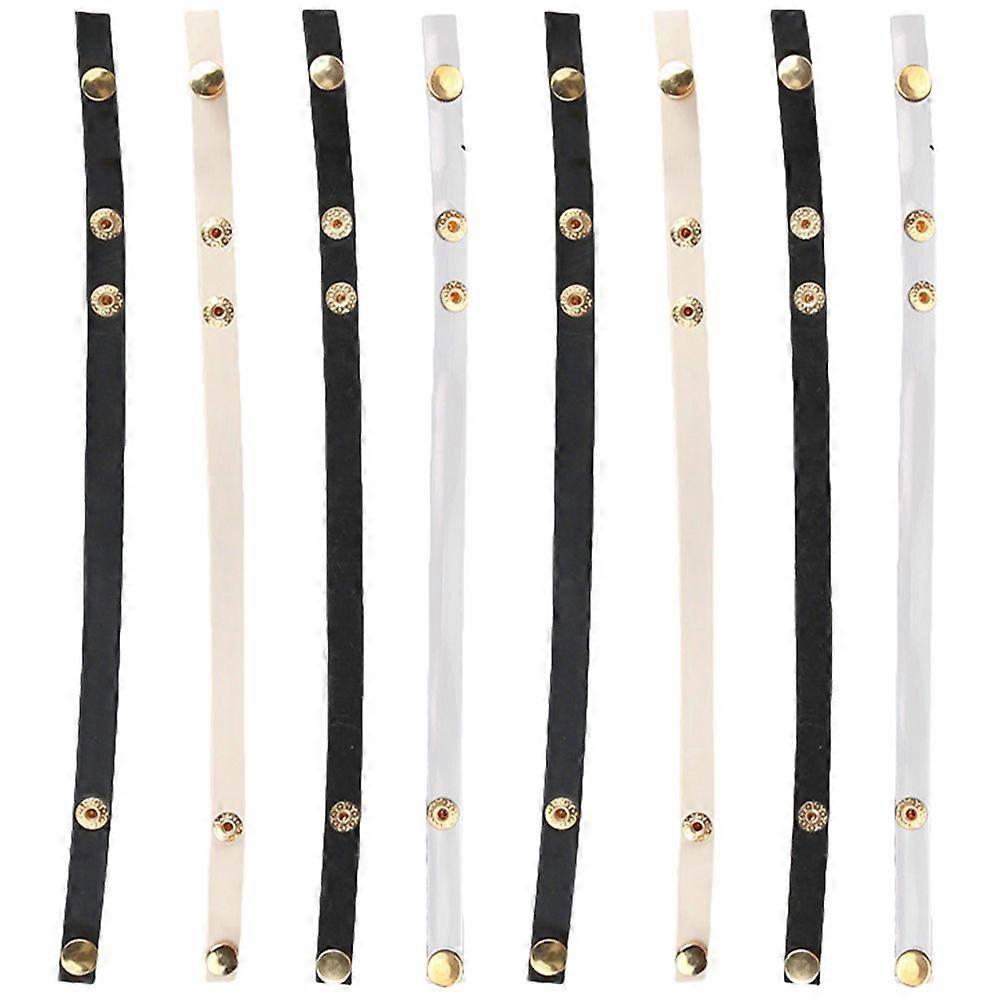 4 Pairs Lady High Heels Snap Button Shoe Straps Replacement Shoe Straps Detachable Shoe Straps