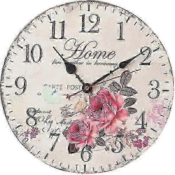 Mordely wooden silent vintage wall clockc