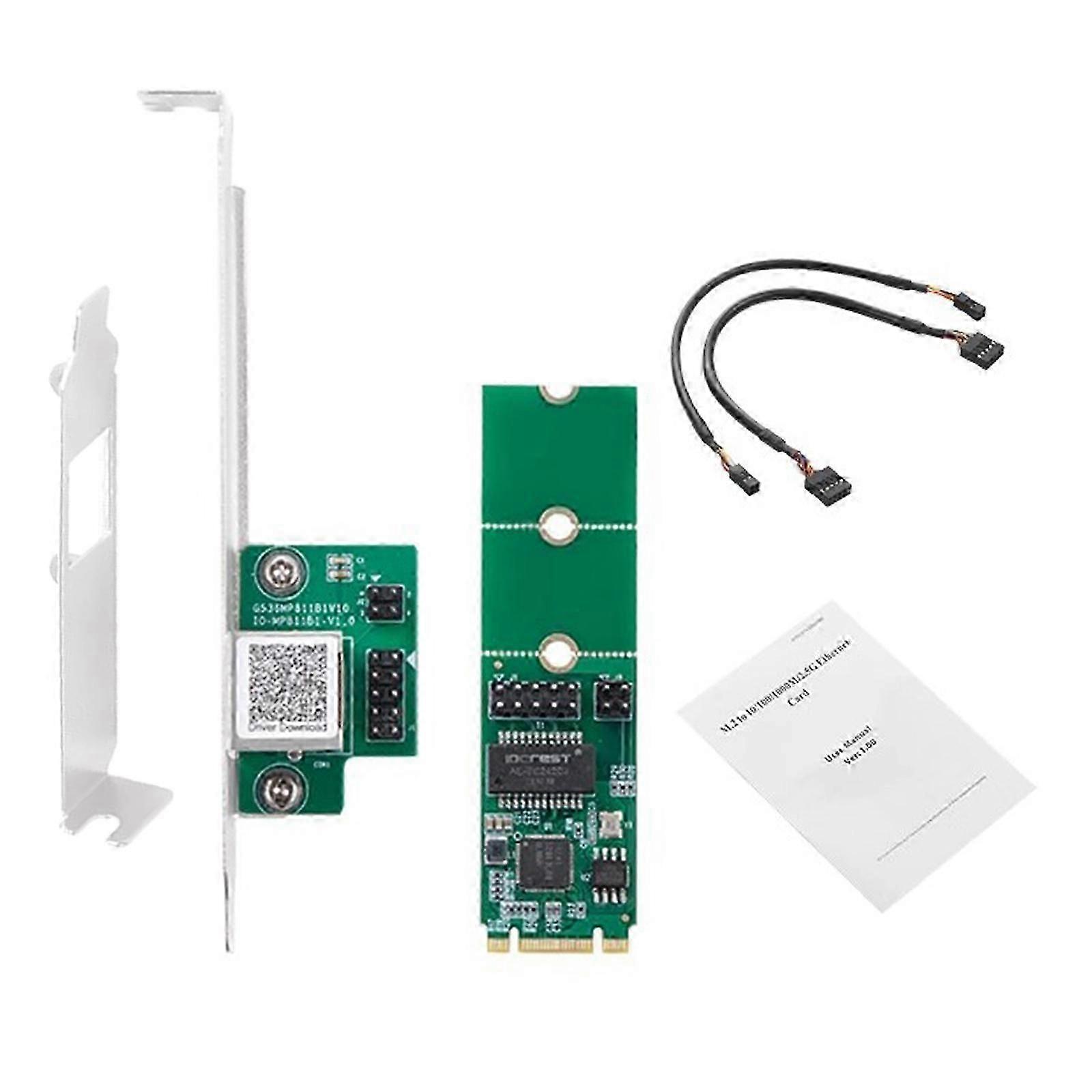 2.5G Base-T Gigabits Networking Card M.2 Single Port Gigabits Ethernet Card