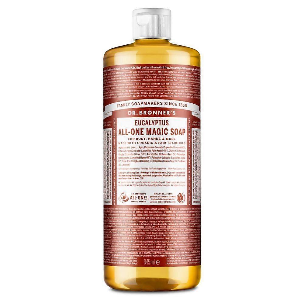 Dr Bronner Org Eucalypt All One Magic Castile Liq Soap 945ml - 3 Pack