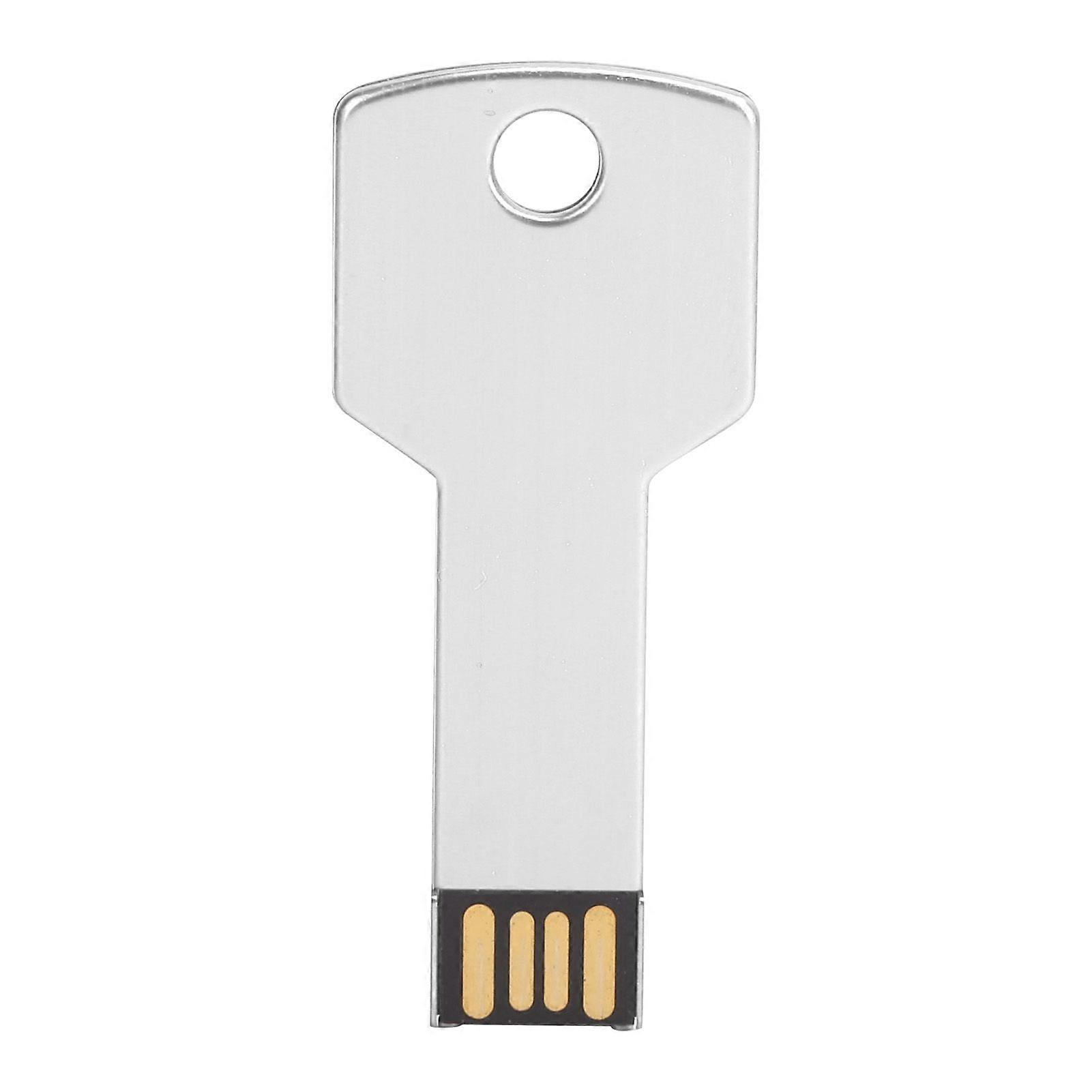 Key Shape USB Flash Drive USB Memory Disc USB Flash Drive for Computer Use Silver32GB