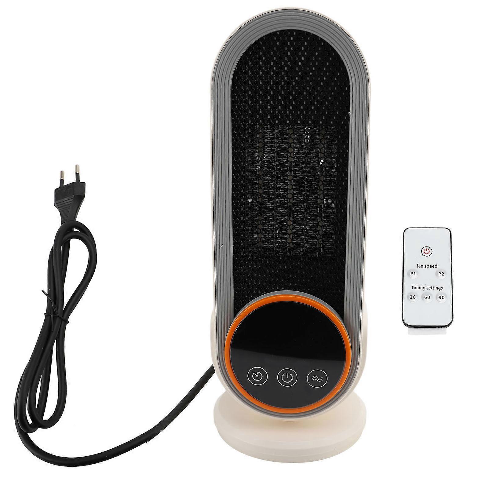 Space 1200W Ceramic PTC Fast Heating Adjustable Portable Desktop Electric Heater with Timer Remote Control for Bedroom Office Indoor Use