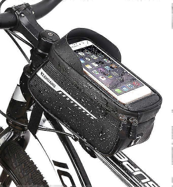 Mountain Bike Front Beam Bag, Mobile Phone Waterproof Saddle Bag Az...