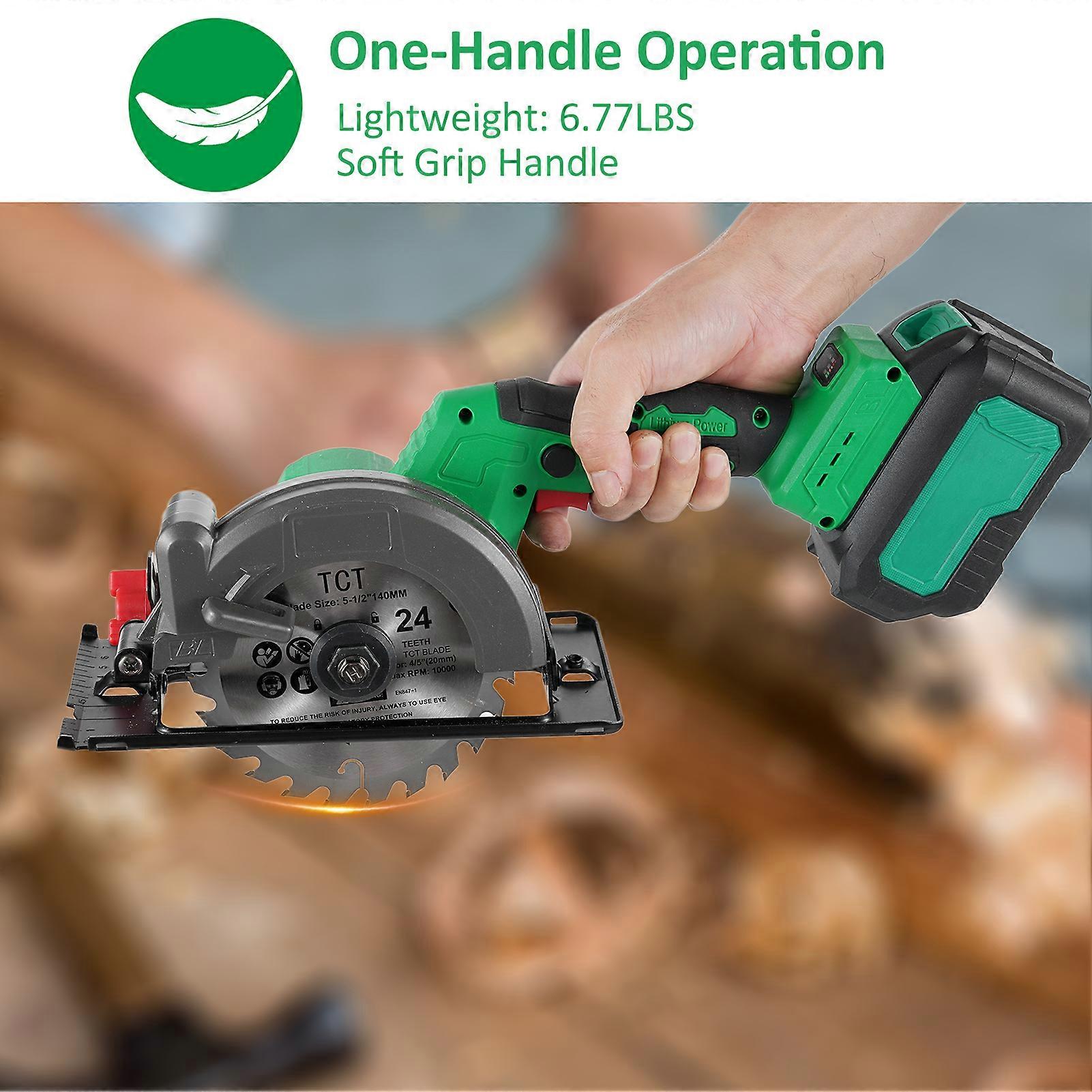 20V Brushless 5.5" Compact Circular Saw with 4.0Ah Battery