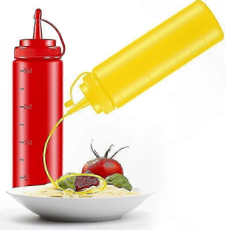 Set of 2 Plastic Condiment Prank Bottles for Fun Gags and Jokes