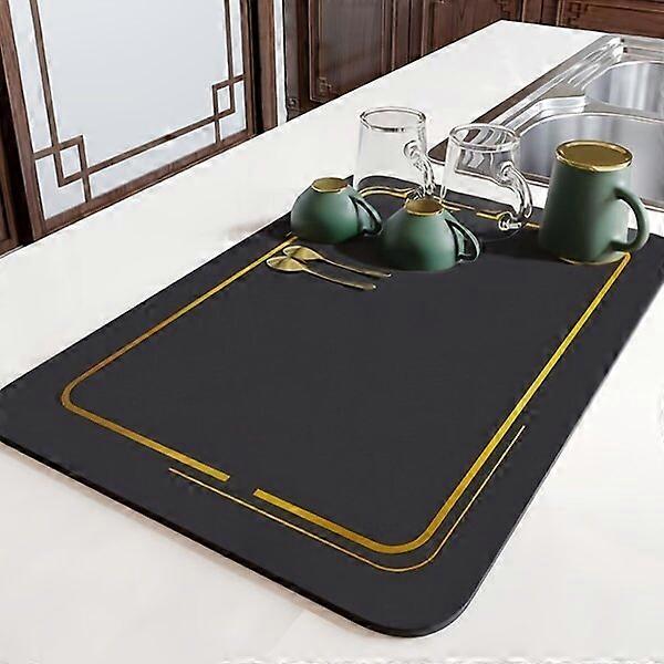 Kitchen tableware drying mat, 40x30cm, rubber coated material