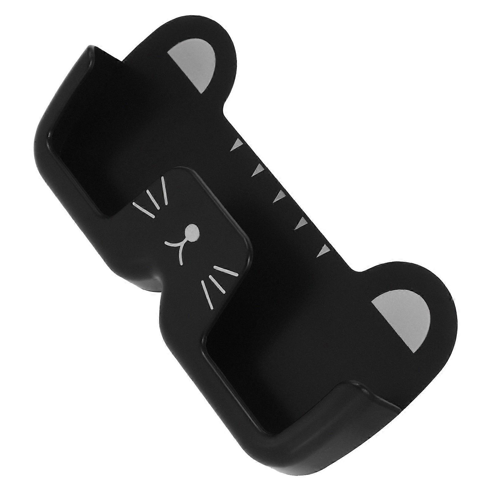 Wall Mounted Glasses Organizer with Adorable Cat Design for Training Use Black PP Material