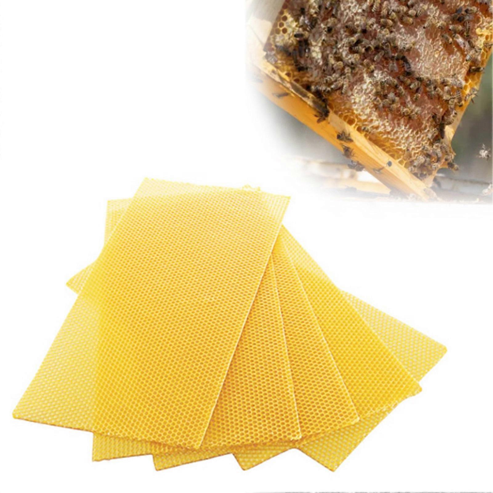 10Pcs Natural Beeswax Sheets 42x20x0.2cm Candle Making Kit
