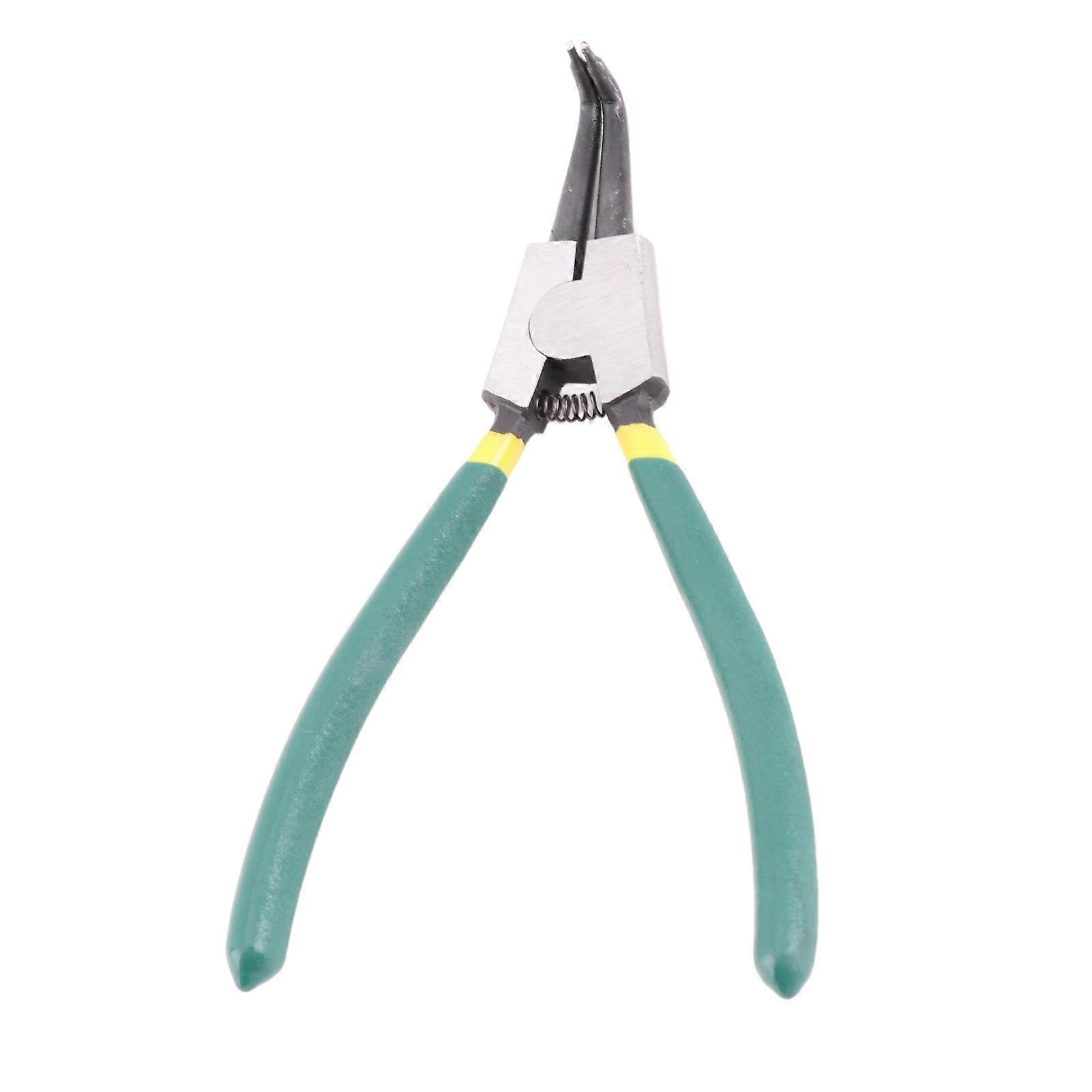 Snap Ring Pliers Spring Loaded Handle External Circlip Plier Bent Tip Durable Hand Tool for Removing Clips