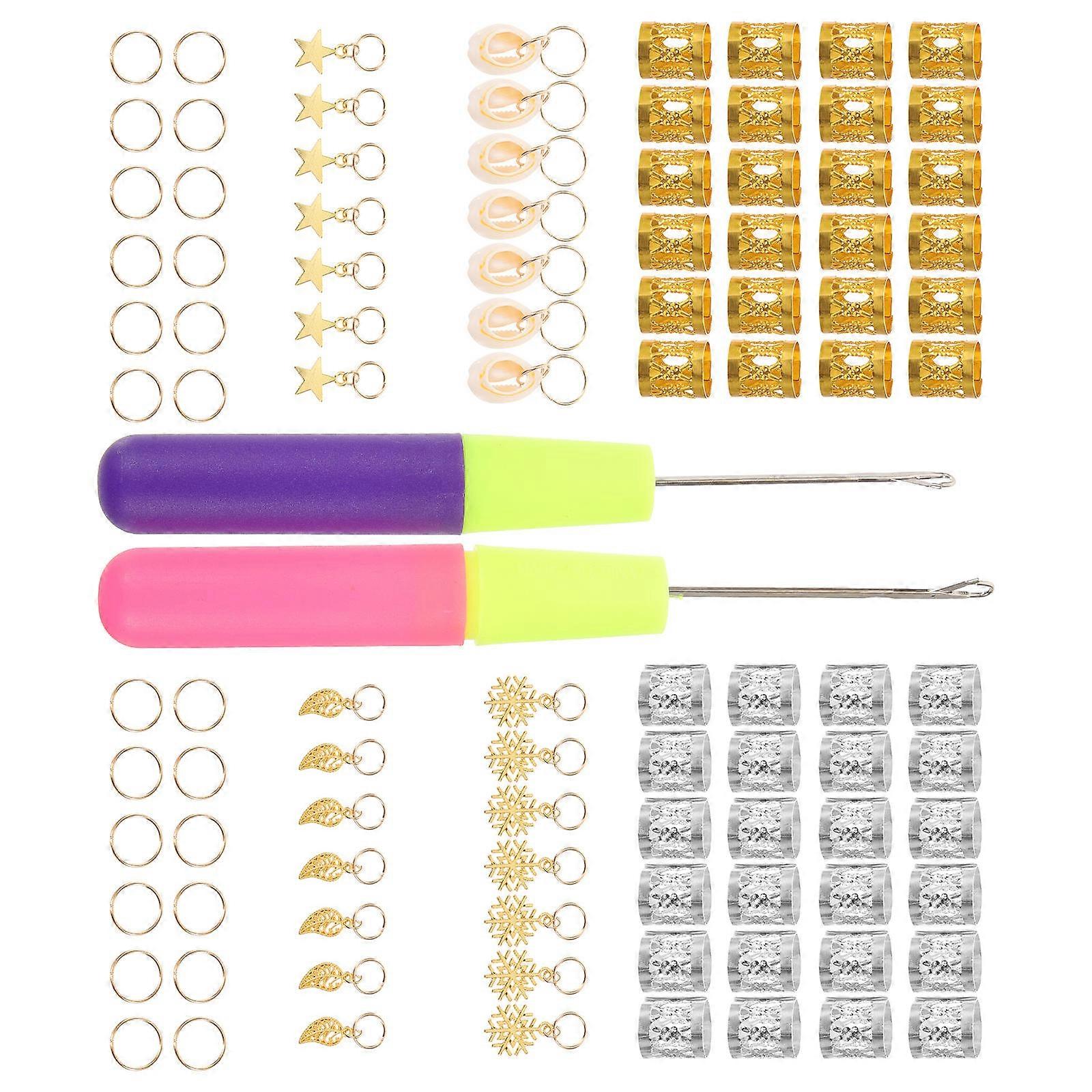 Assorted Color Crochet Hair Needle Set for Hair Decorations 1Set