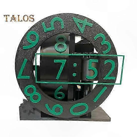 Rotating Numeric Display 3D Printed Clock for Home Office Decor Tech Gift Idea