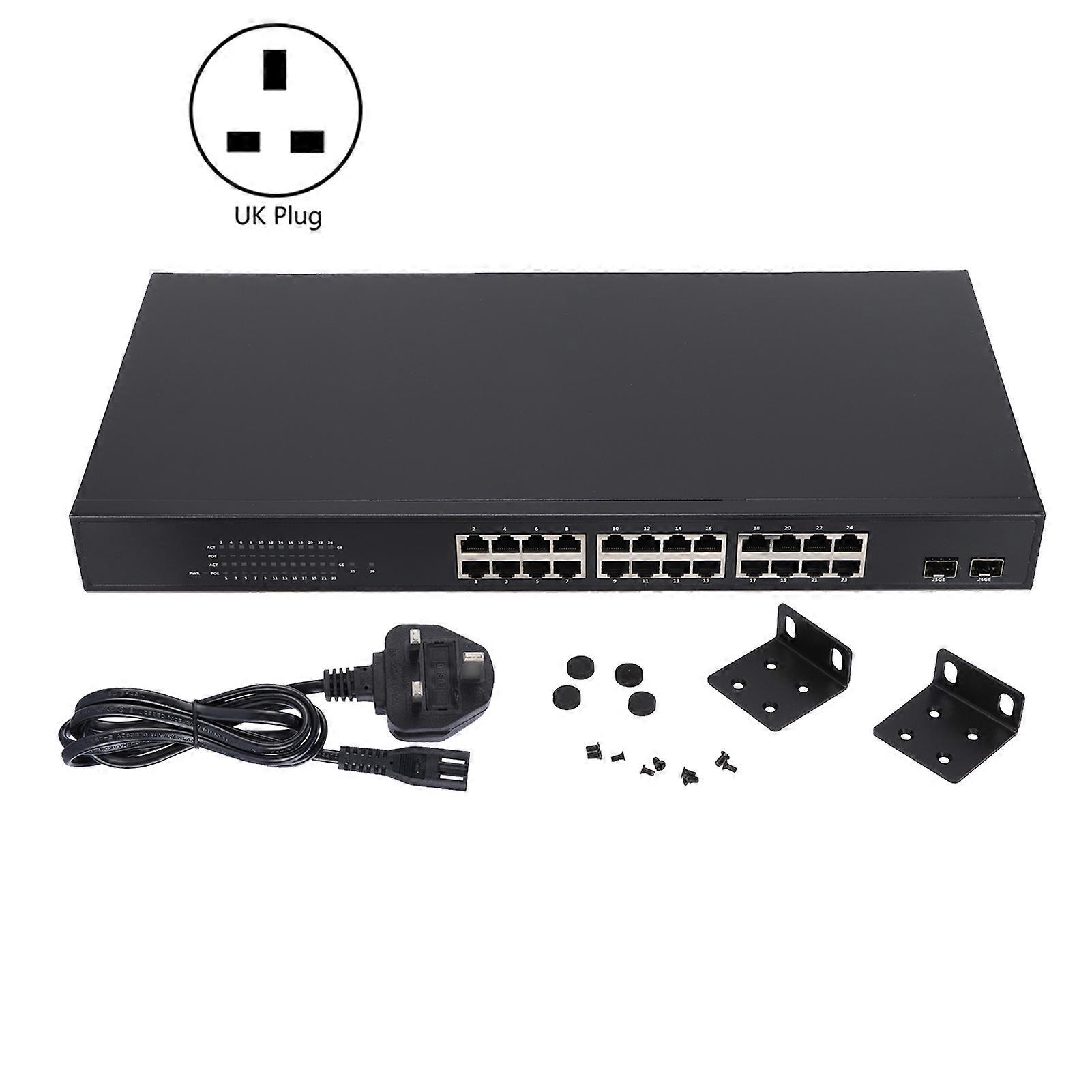 24-Port Full Gigabit POE Switch with Automatic Detection for IP Cameras and Access Points