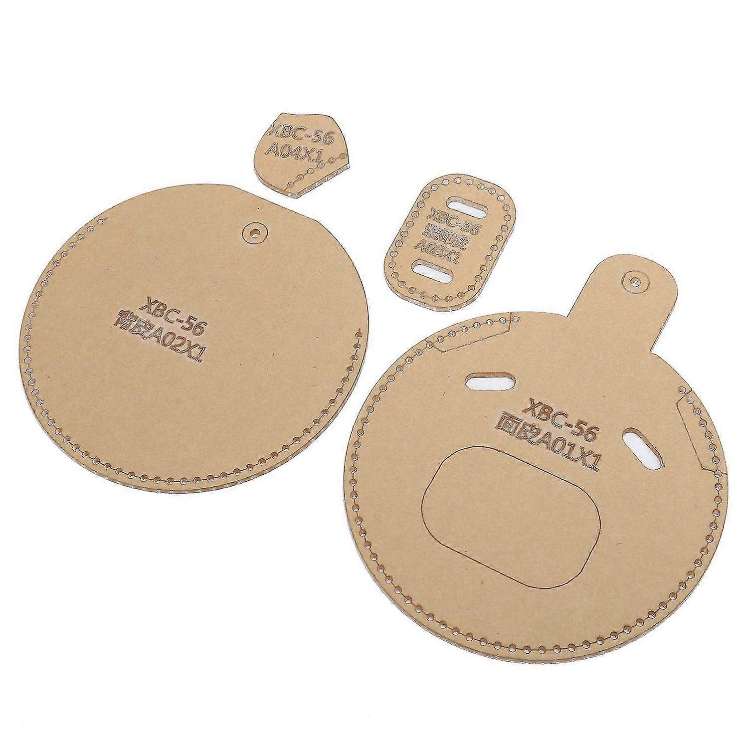 2025 أحدث طراز 4 قطع قالب محفظة أكريليك رسومات جلدية مصنوعة يدويا