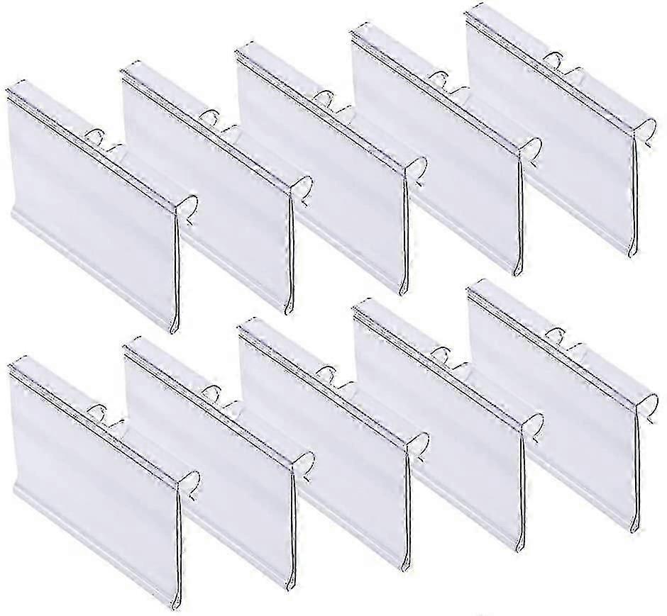 70 件透明塑料标签和价格标签支架,用于零售货架展示,透明贴纸收纳盒