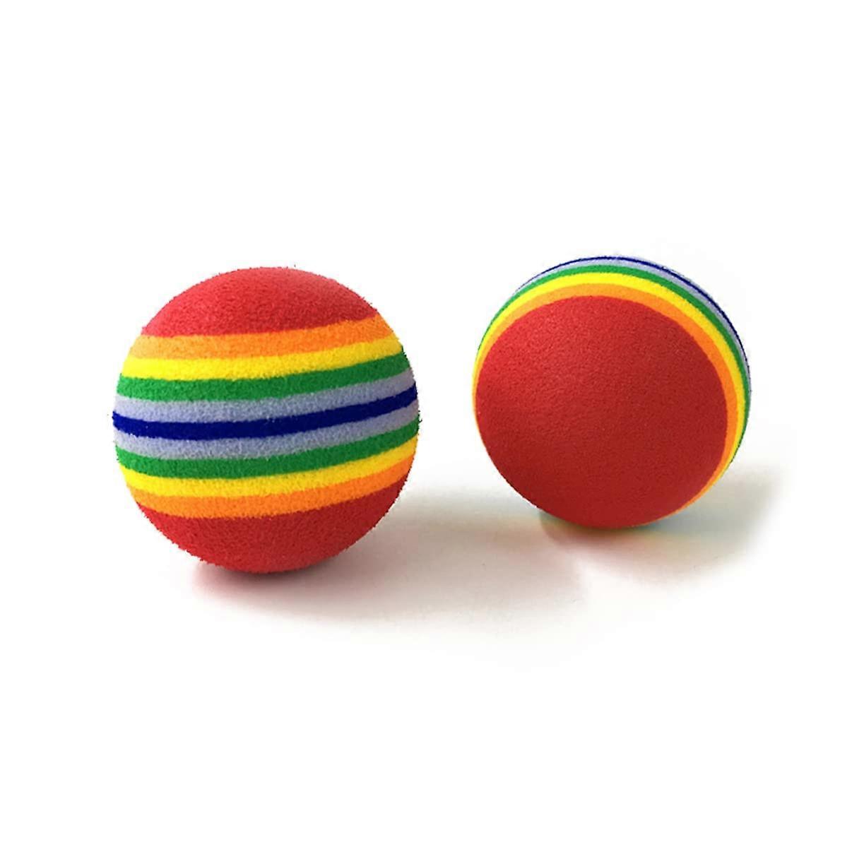 12pcs Eva Rainbow Balls for Dogs EVA Material Lightweight Chew Toy Puppies Safe Training Rainbow Ball Set