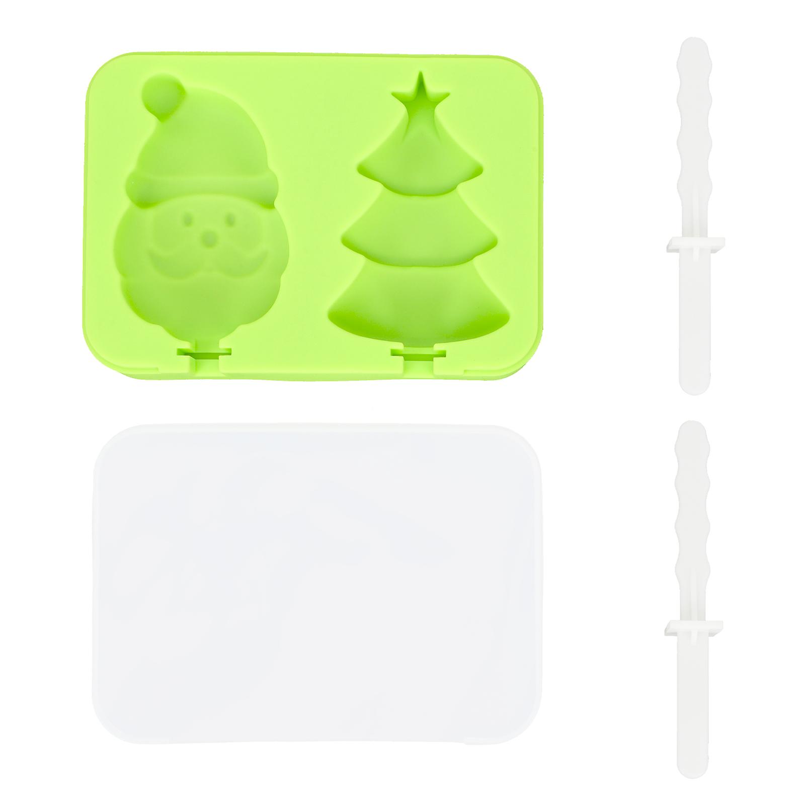 Christmas Ice Cream Mold Silicone Candy Mold for with Cartoon Patterns