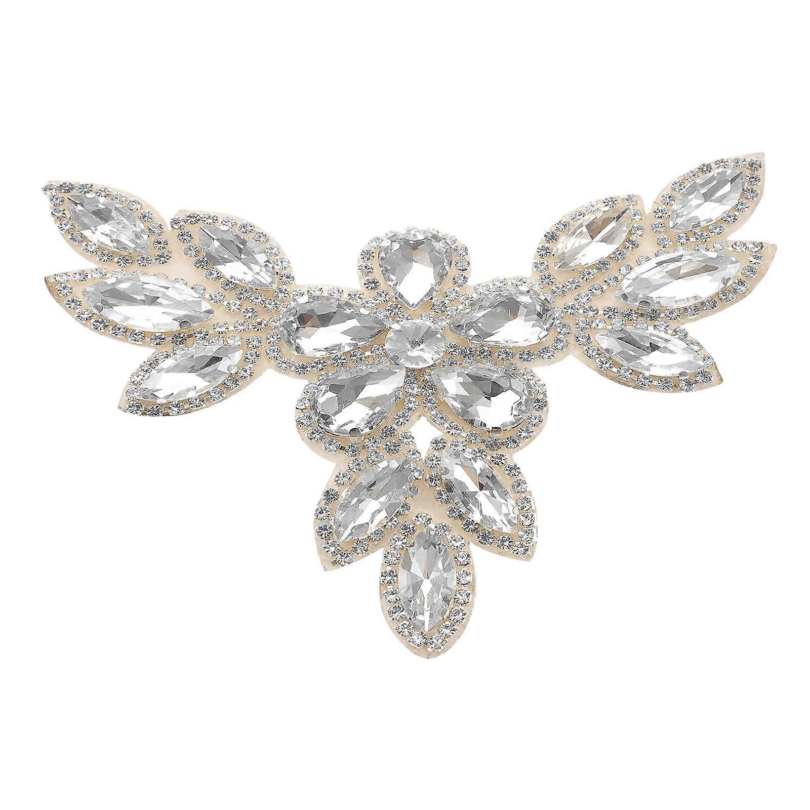 Rhinestone Shoes Patch for DIY Silver Garment Decorative Patch
