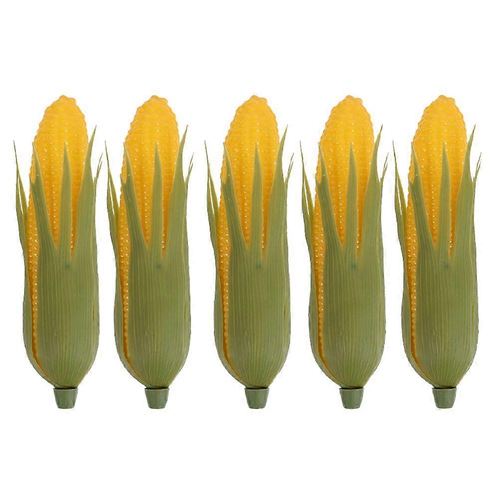 5pcs Artificial Corn Model Lifelike Simulation Fake Corn Fake Vegetable Models