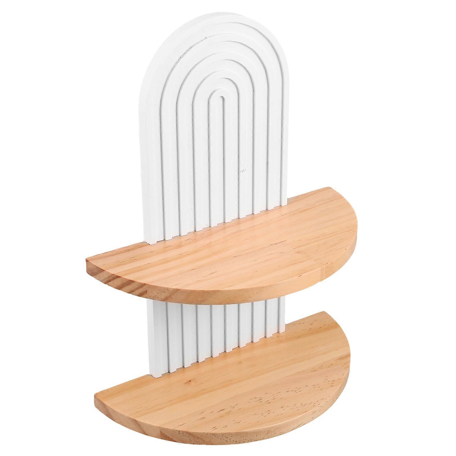 Small Wall Shelf Flower Wall Shelf for Storage 4Pcs Wooden Floating Rack