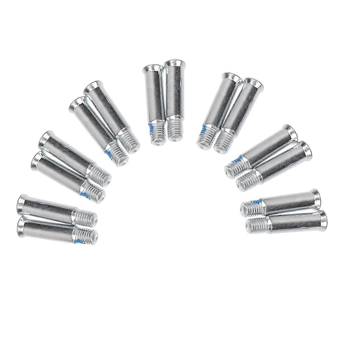 Nuts for Skates 14Pcs Silver Metal Axle Replacement Screw Nails