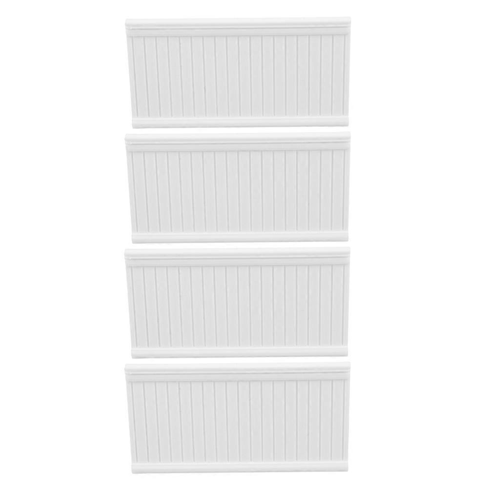 Dollhouse Wainscoting Trims 4Pcs Miniature House Interior Wall Board Leisure And Entertainment Elegant Design Skirting Board 9.50X5.50X0.30CM