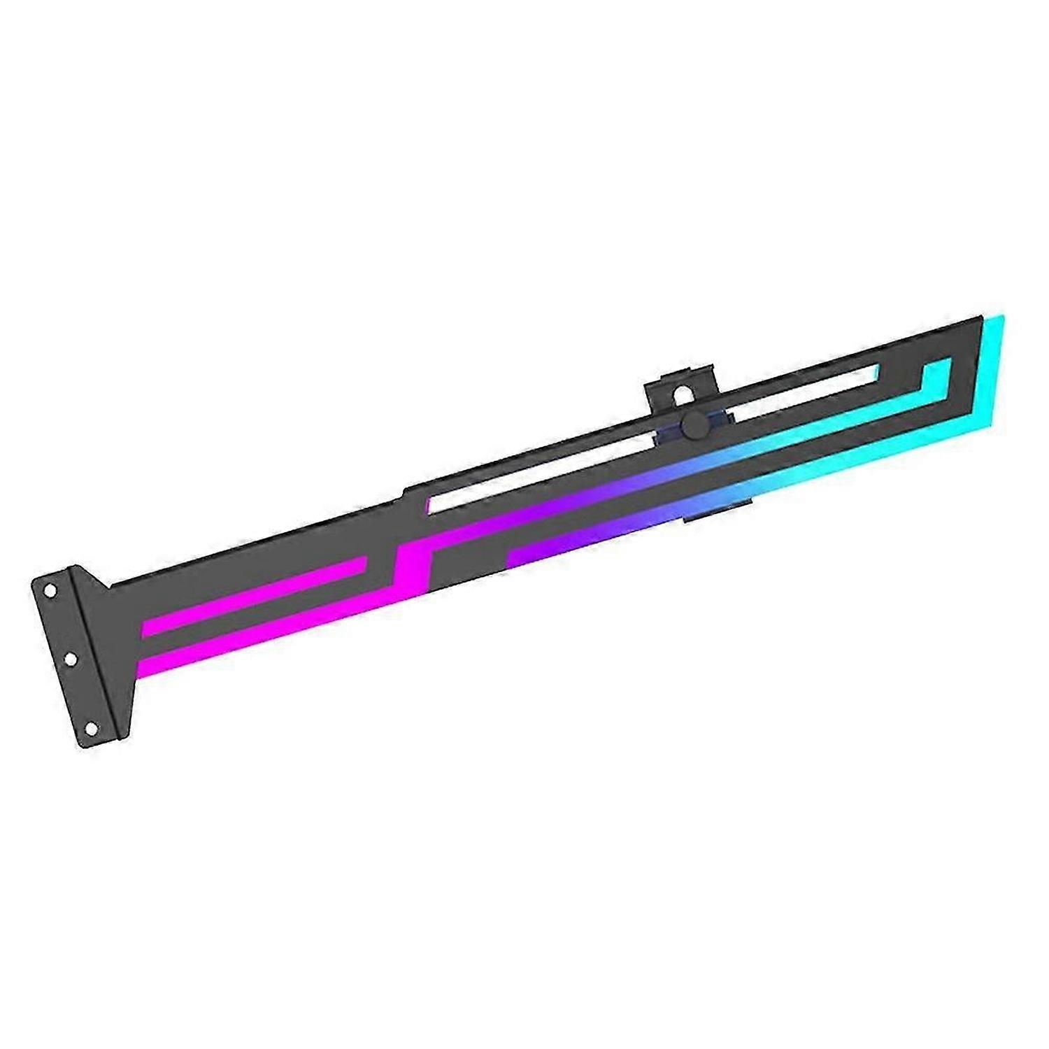 Power Train ARGB Graphics Card GPU Holder Adjustable Height Horizontal GPU Bracket AURA GPU Video Ca