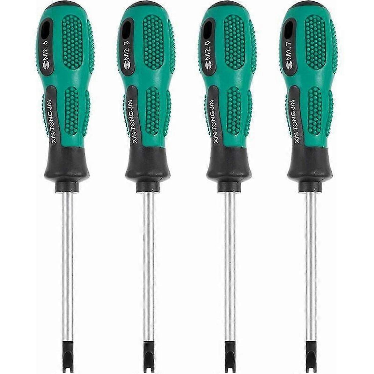 4pcs/Set Screwdriver Bits U Fork Magnetic Grooved Screw Driver CR-V Multi Function Tool Kit Hand