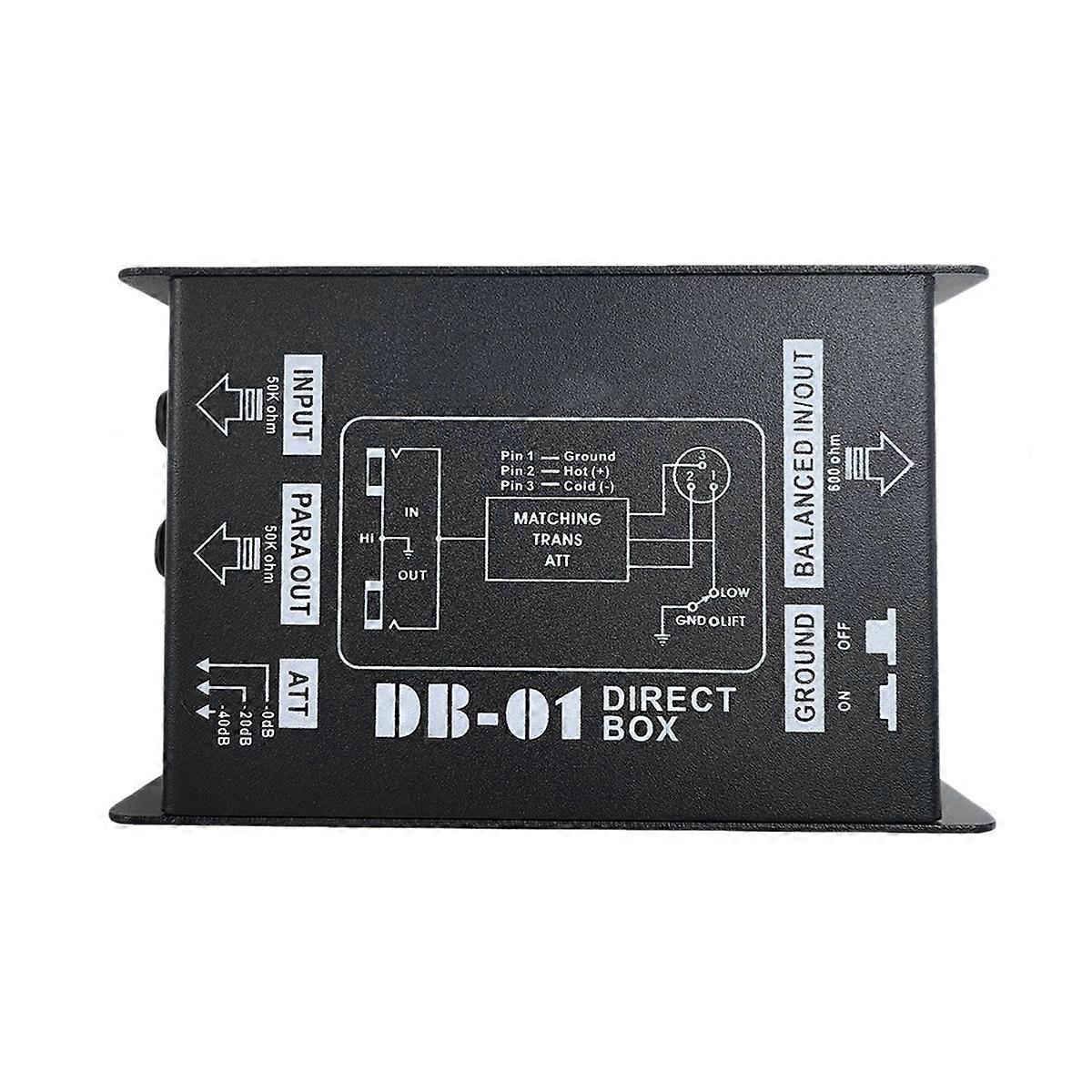 DB-01 DI BOX Direct Box Impedance Conversion DI Audio Isolator DI Effector Passive DI Box Professional