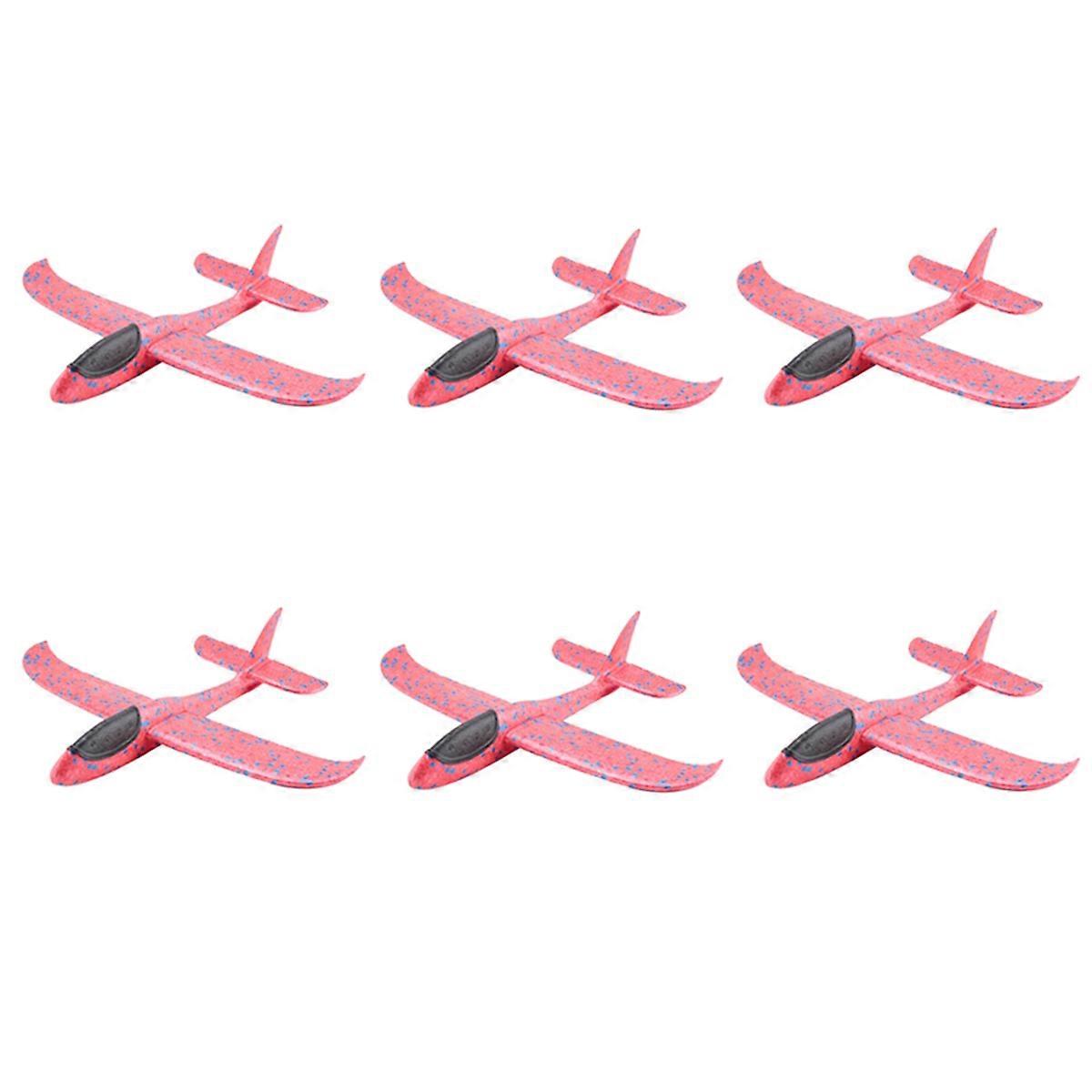 6Pcs EPP Foam Hand Throw Airplane Outdoor Launch Glider Plane Kids Gift Toy 34.5 x 32 x 7.8cm Intere