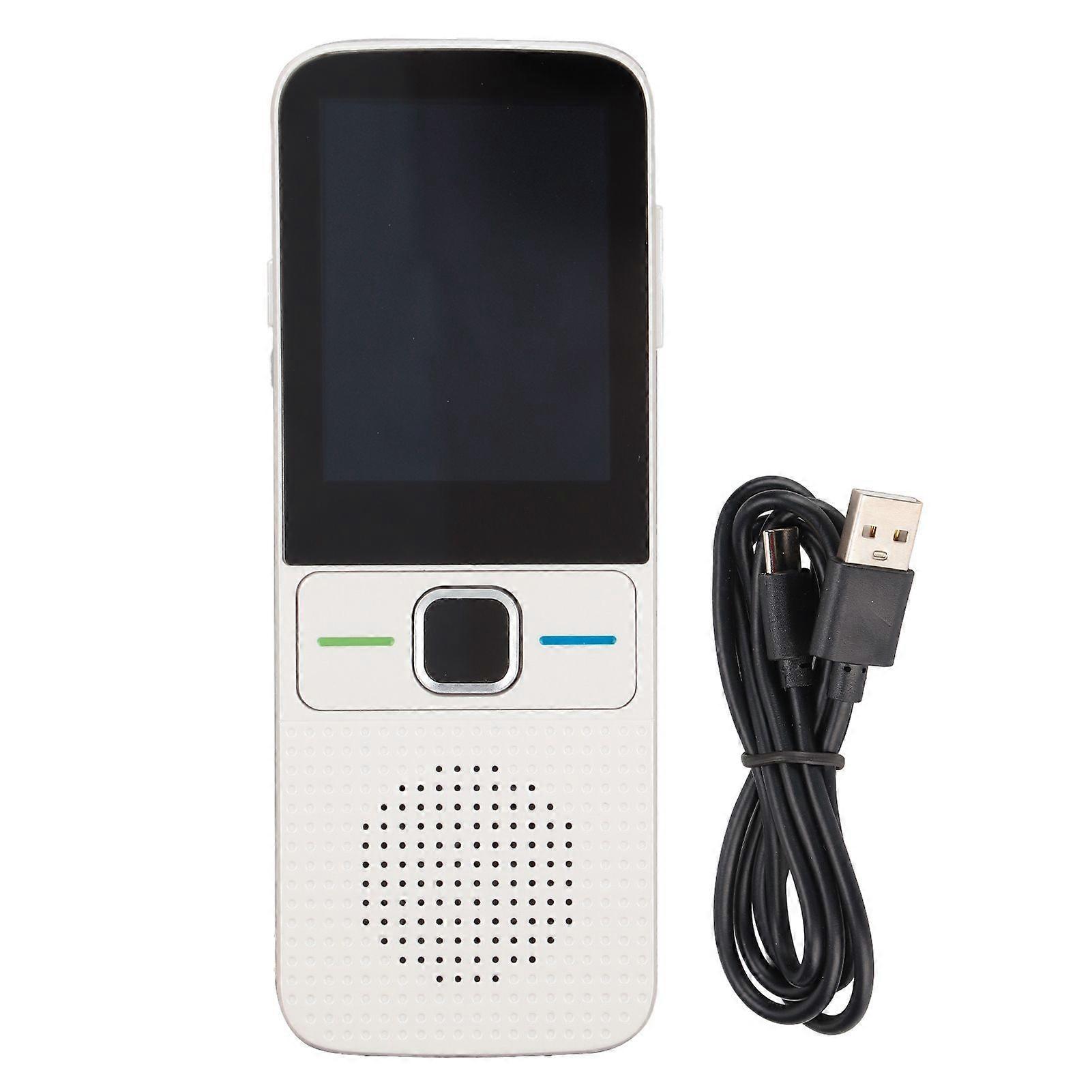 Smart Voice Photo Translator 2 Way Instant 138 Languages Touchscreen WiFi Translation Device for Travel Business StudyWhite