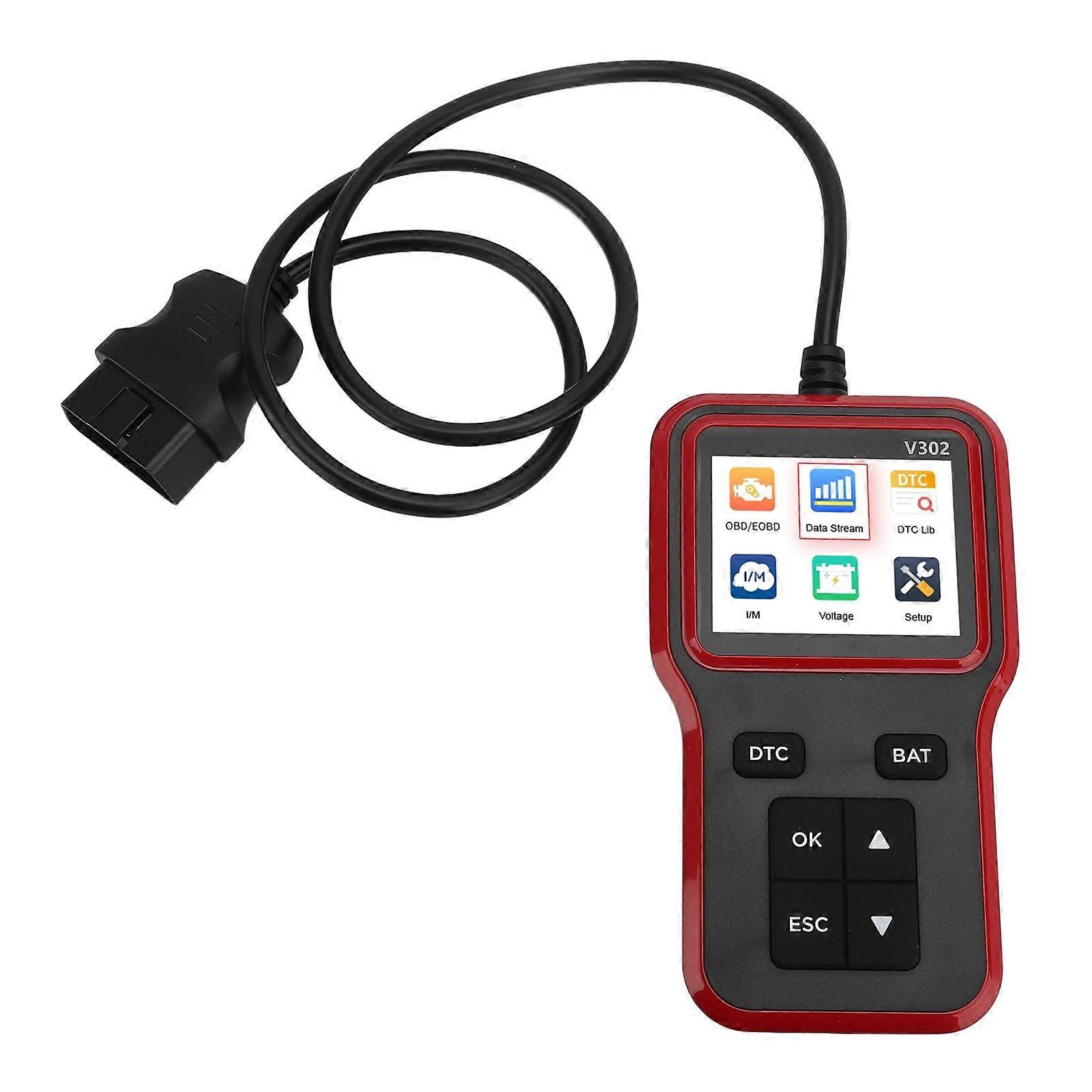 Car OBD Scanner Real Time Curve I M Readiness 2.8in TFT Color Screen Engine Fault Code Reader for Vehicles