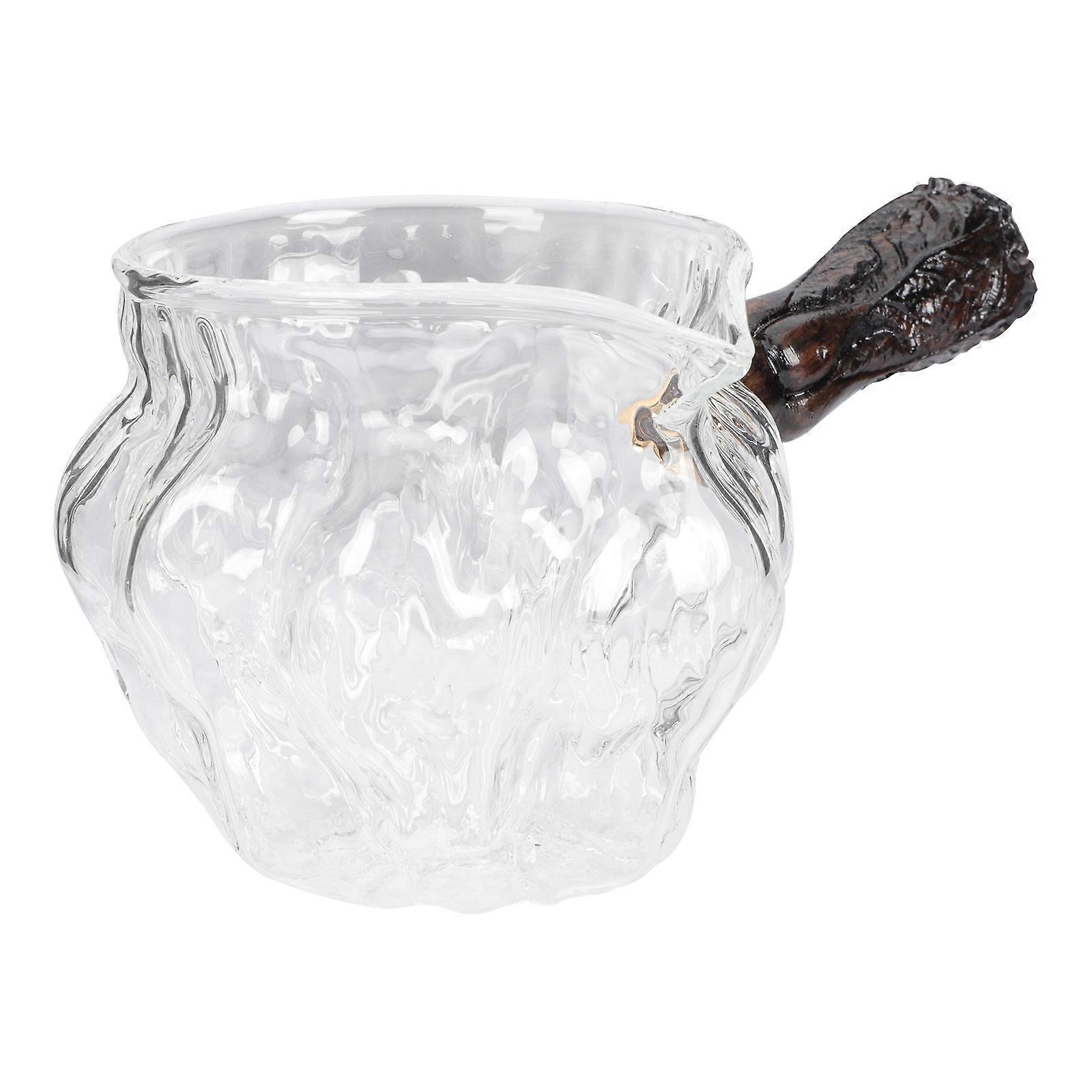 Glass Tea Fair Cup Wooden Handle Heat-Resistant Teapot for Home Use 1 Piece
