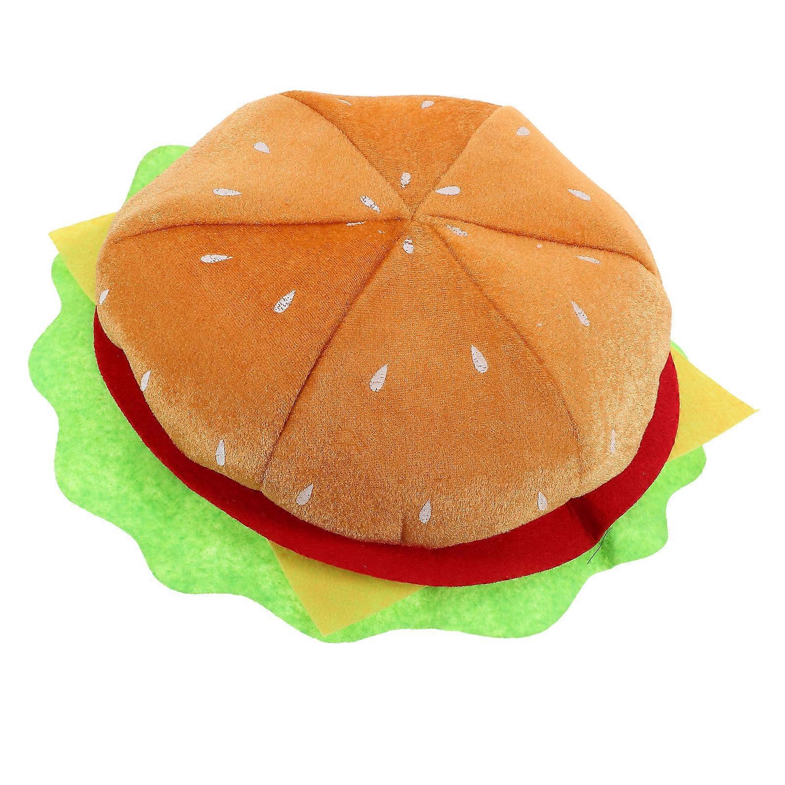 Party Hamburger Hat for Celebration with 2Pcs Hats