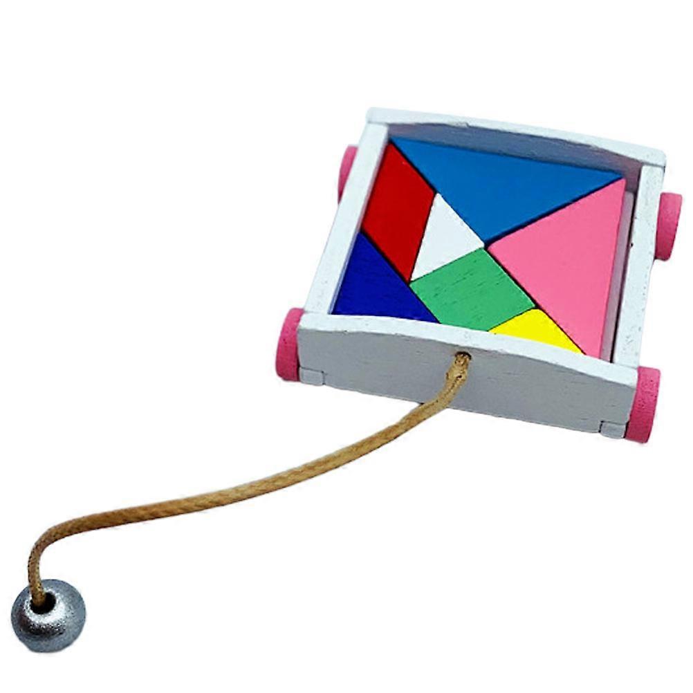 Mini House Tangram Puzzle Cart Ideal For Photography Props Collectors Compact Size 5 Sets