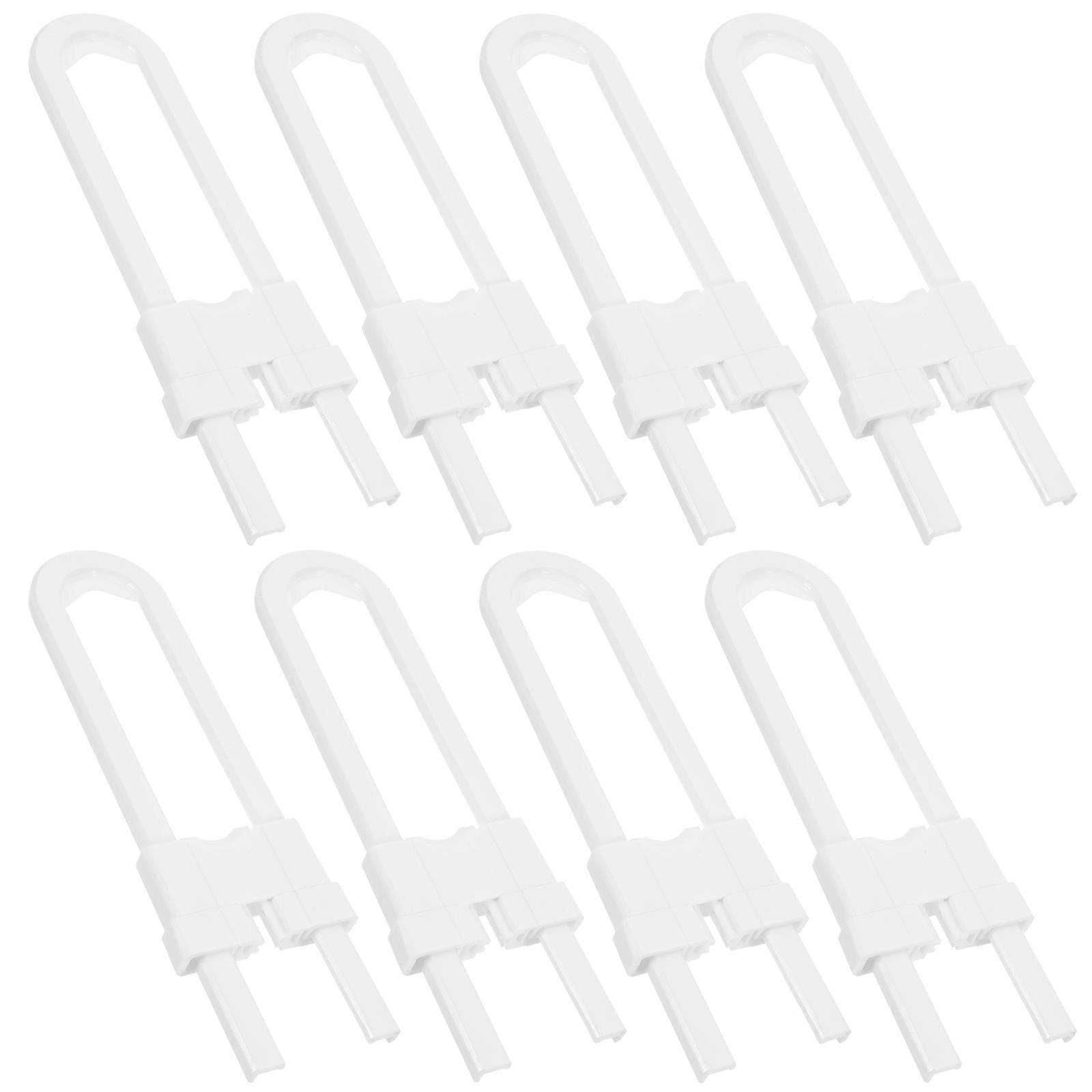 Child Safety Sliding Cabinet Lock for Safety 16Pcs White ABS Childproof Latches