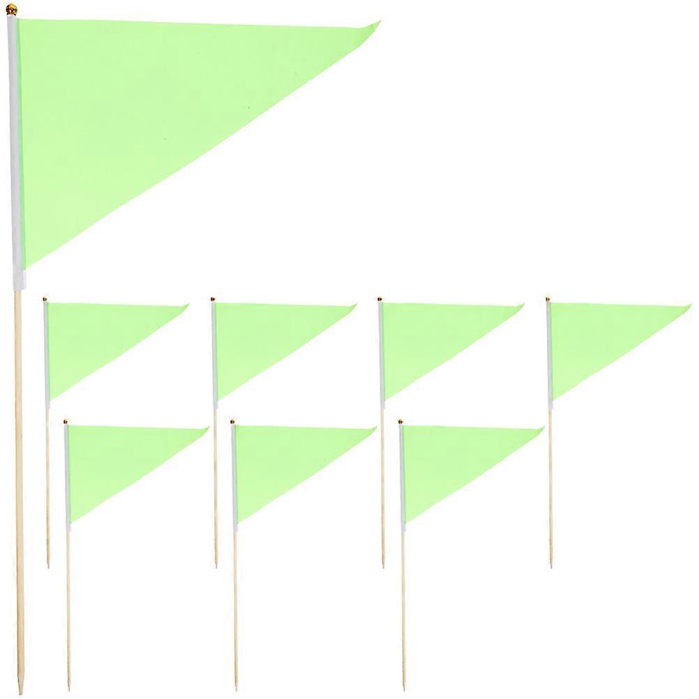 Marking Flag Lawn Mark Flags for Construction Use 40Pcs Green Triangular Flags