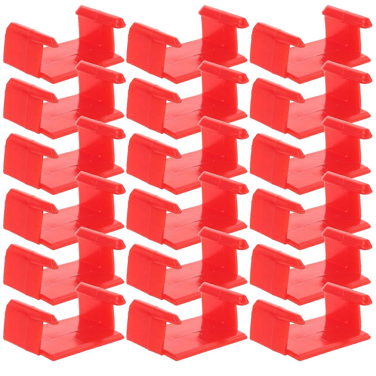 Train Track Plastic Securing Clips for Stable Layouts 2Pcs Red Set