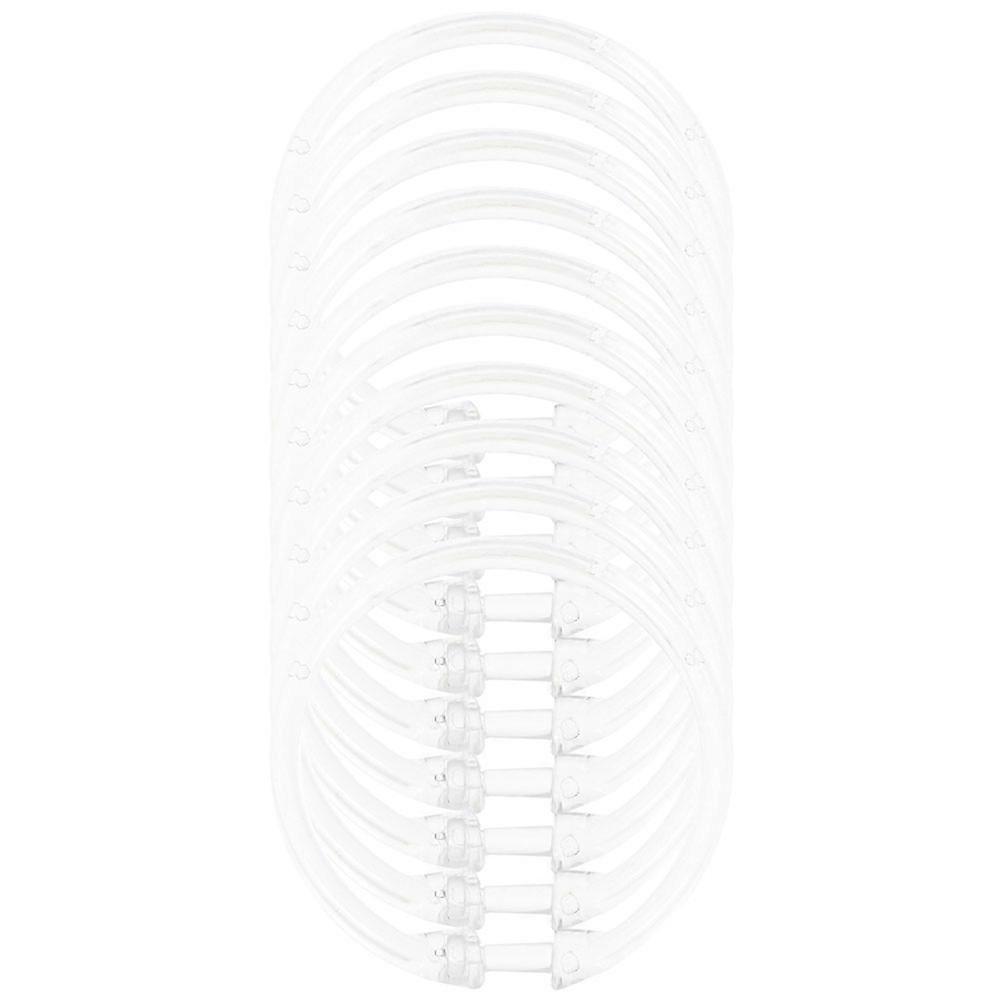Clear Shower Curtain Rings 30 Pcs Easy To Use Hook Accessory Suitable For Home Decor Circular Style