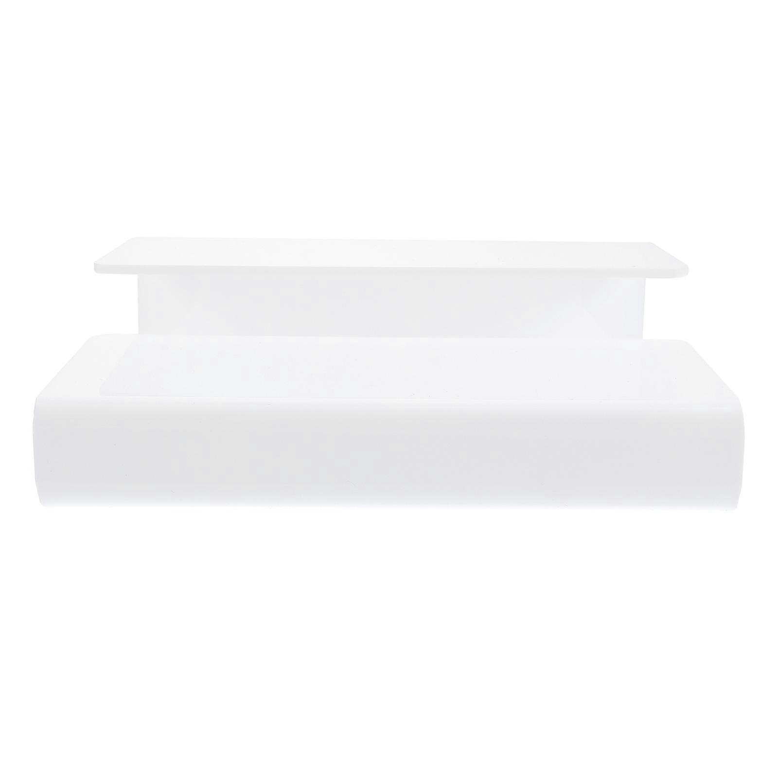 Acrylic Glasses Stand 2-Tier Display Rack for Display 2Pcs White