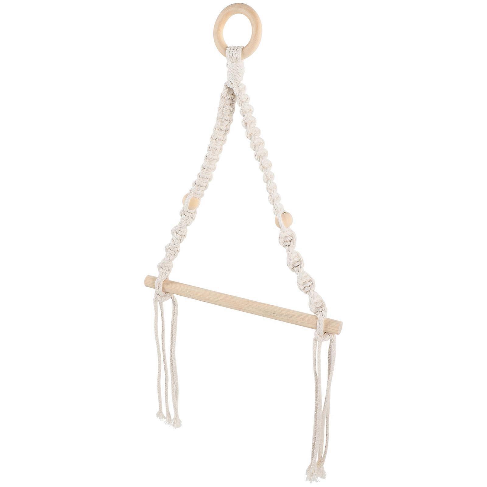Bohemia Nautical Toilet Paper Roll Stand for Wall Mount 3Pcs Macrame Design