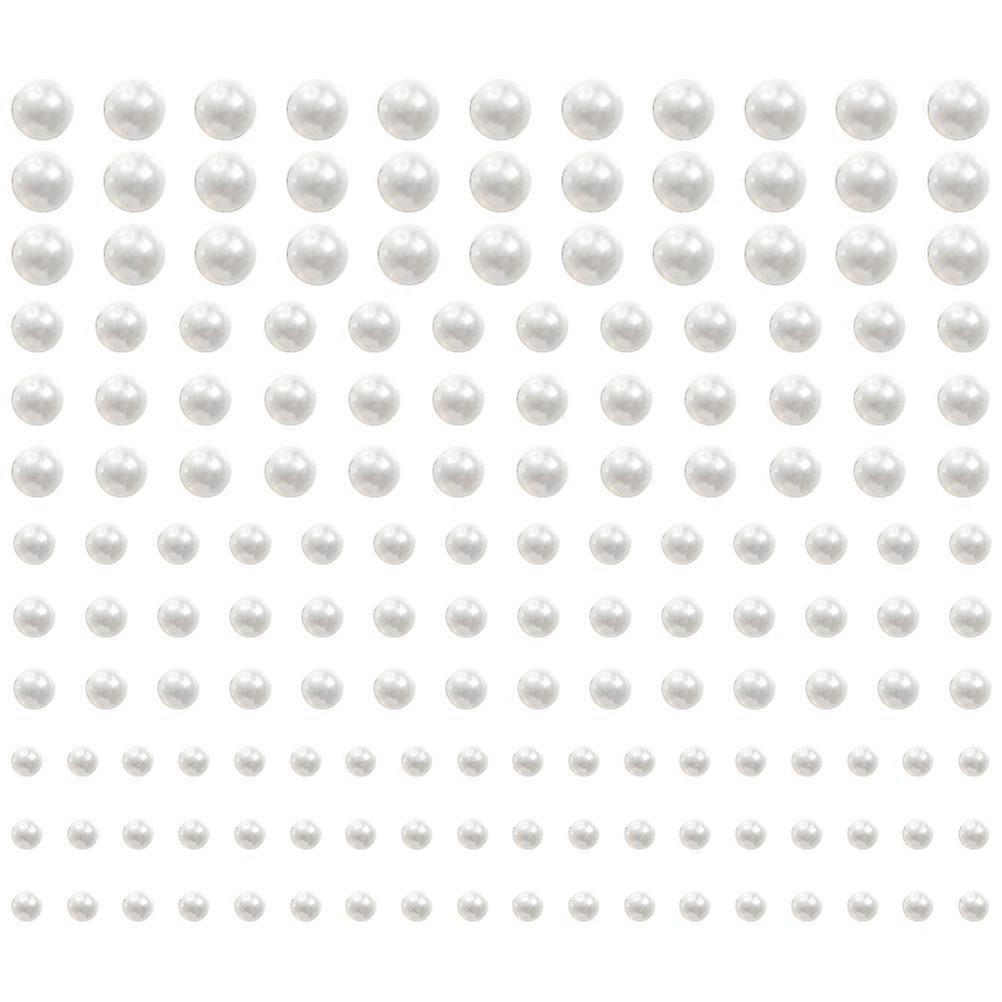 White Face Pearls Stick on Gems for Makeup Craft DIY 12 Sheets Face Jewels