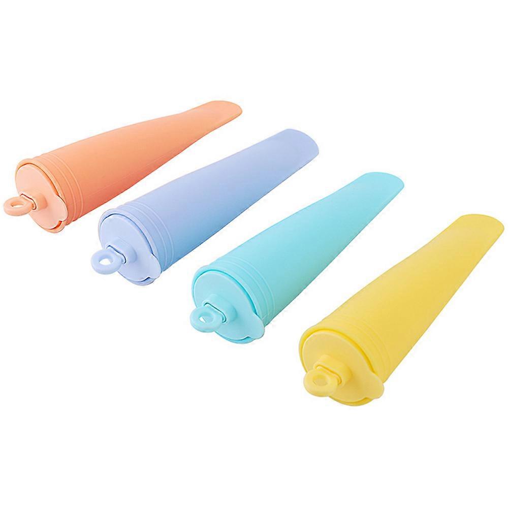 Food-Grade Ice Cream Mold 16 Pcs Reusable Silicone Popsicle Maker Ideal For Kids And Home Use Assorted Color