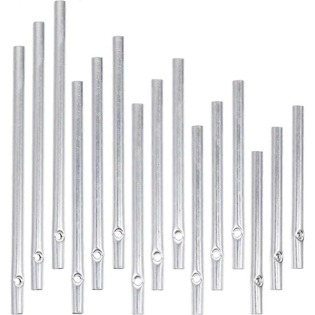Silver Wind Chime Tubes Aluminum Pipe for DIY Wind Chime Making 16Sets