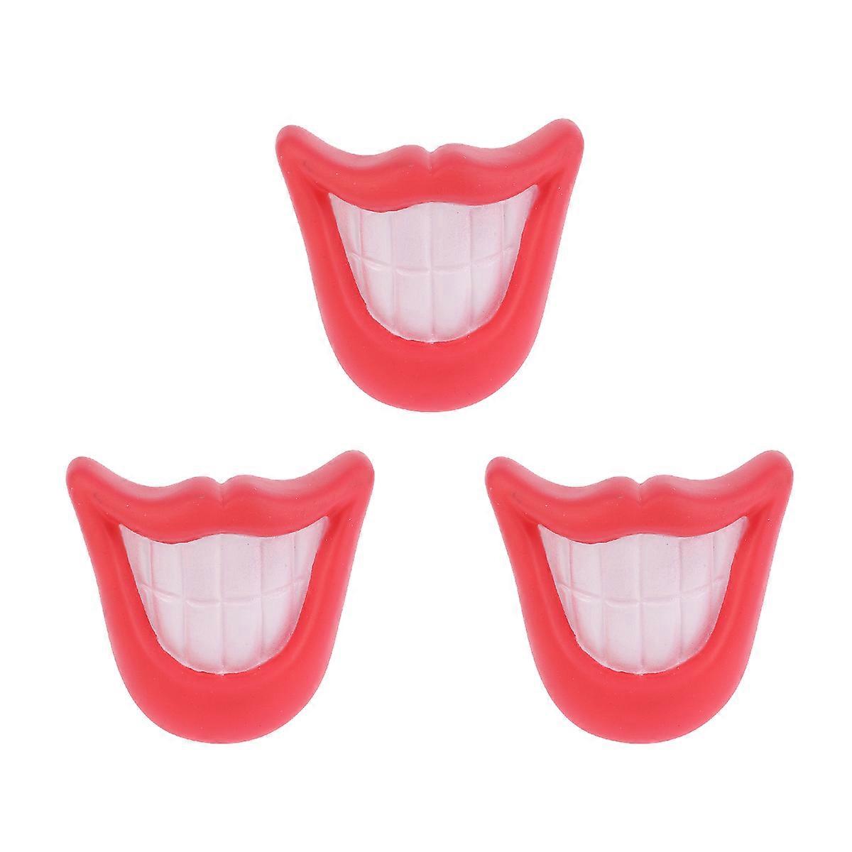Puppy Chew Toys Silicone Red Lips for Puppy Playing 6Pcs Set