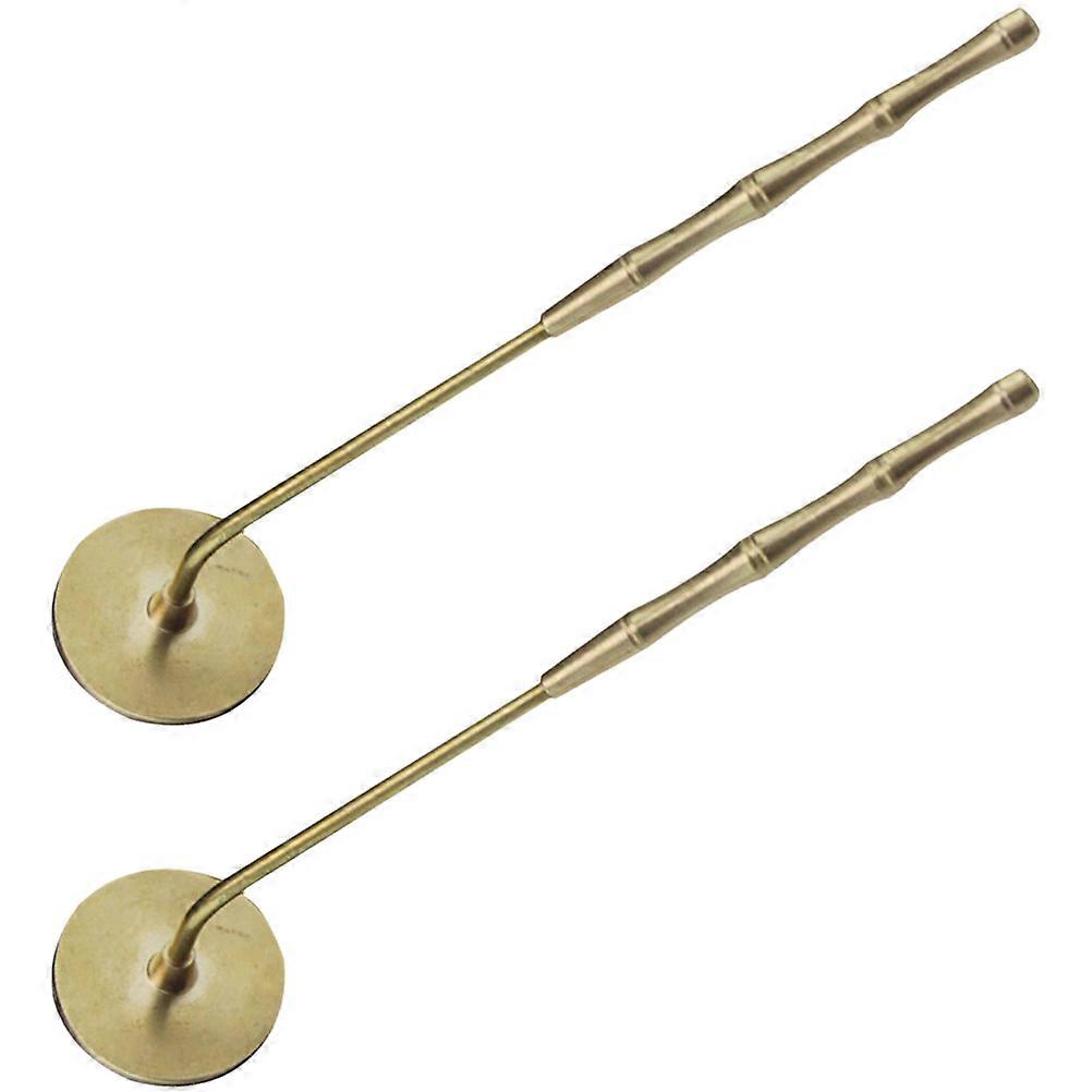 Incense Press Tool Copper Long Handle for 4Pcs Incense Ash Pressing