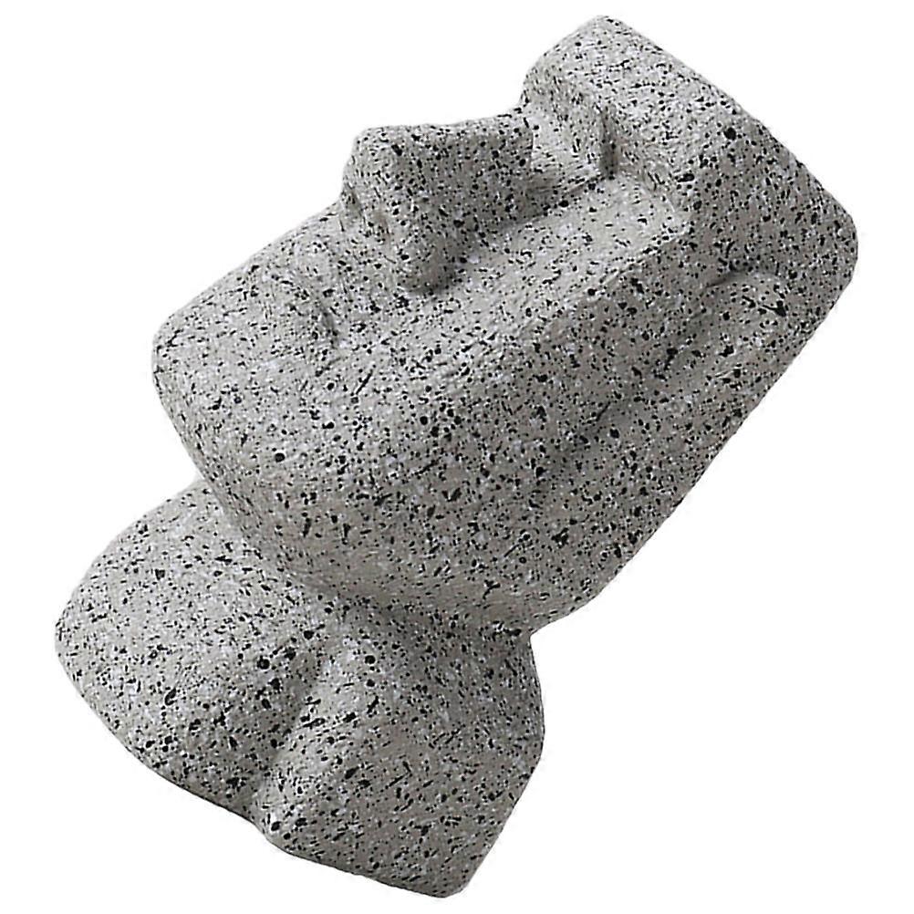 Novelty Glasses Holder Moai Statue for Display Use 3Pcs Resin Decor