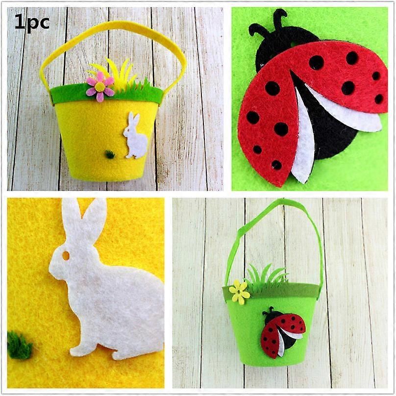 Easter Candy Bag for Holding Stuff 2Pcs Portable Cute Light Green Easter Baskets