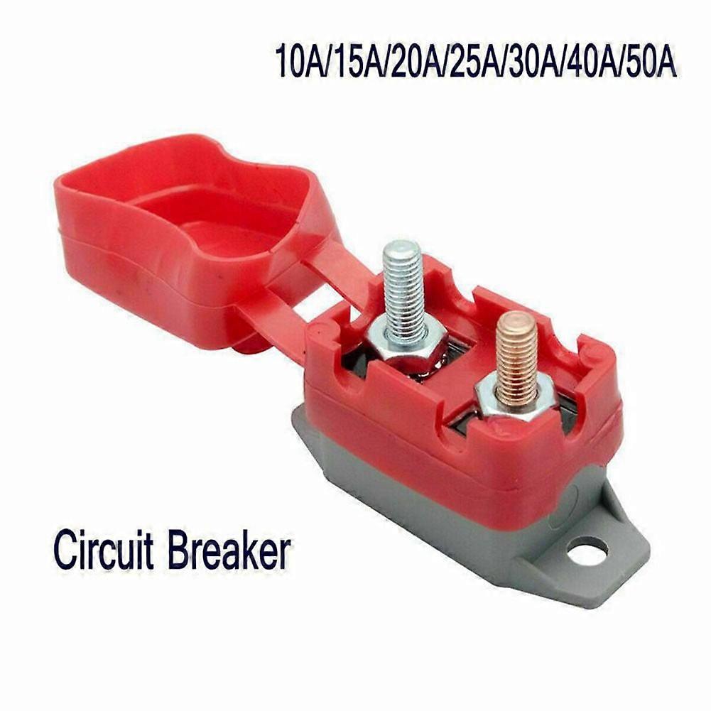 10-50A Amp 12V Circuit Breaker & Cover Dual Battery Fuse Automatic Auto Reset AR-5A